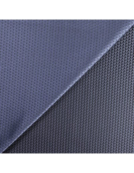 Jacquard 100% soie - Crochet gris fond noir