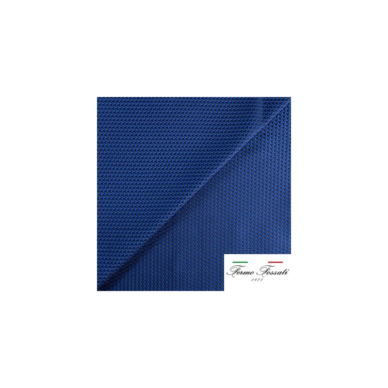 Jacquard 100% soie - Crochet bleu...