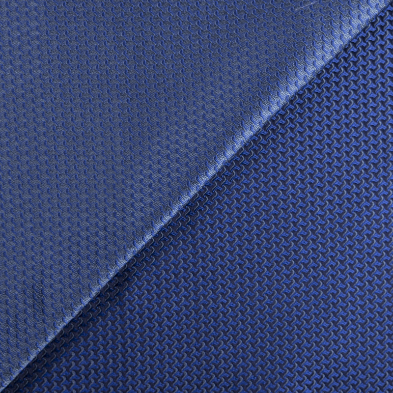 Jacquard 100% soie - Crochet bleu...