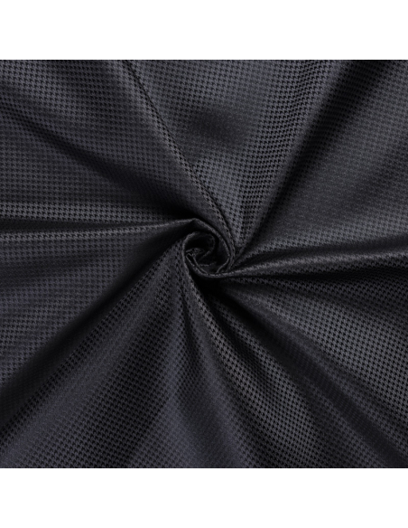 Jacquard 100% soie - Pieds de puces noirs fond gris