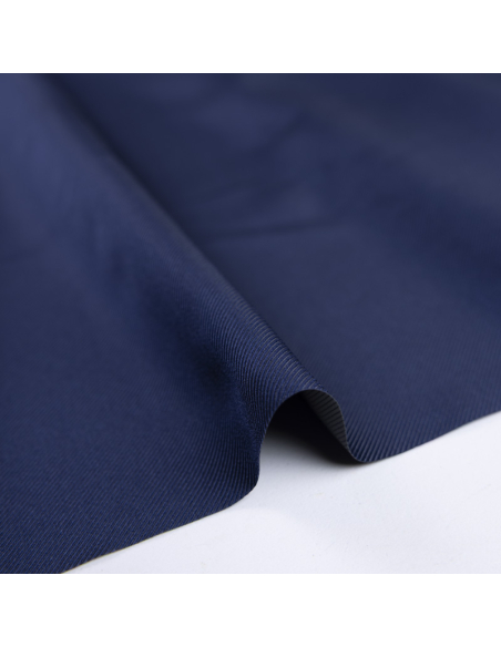 Twill 100% soie double face – Noir & bleu