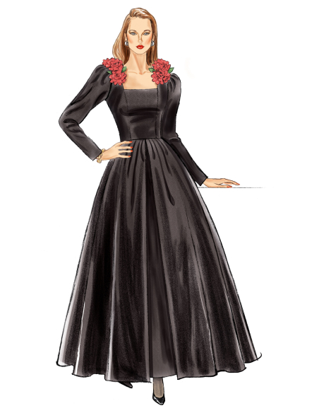 Patron New Look 6807 - Robes de soirée longues