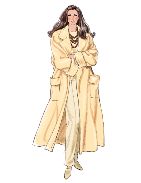 Patron New Look 6810 - Manteau swing oversize