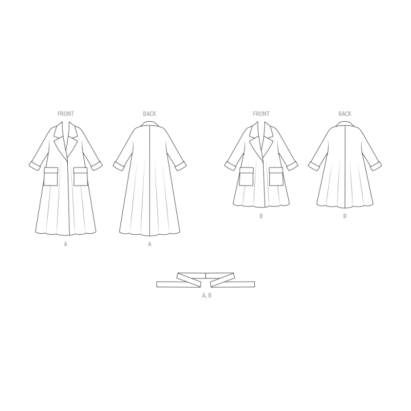 Patron New Look 6810 - Manteau swing...