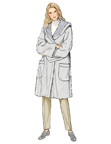 Patron New Look 6811 - Manteau à capuche deux longueurs