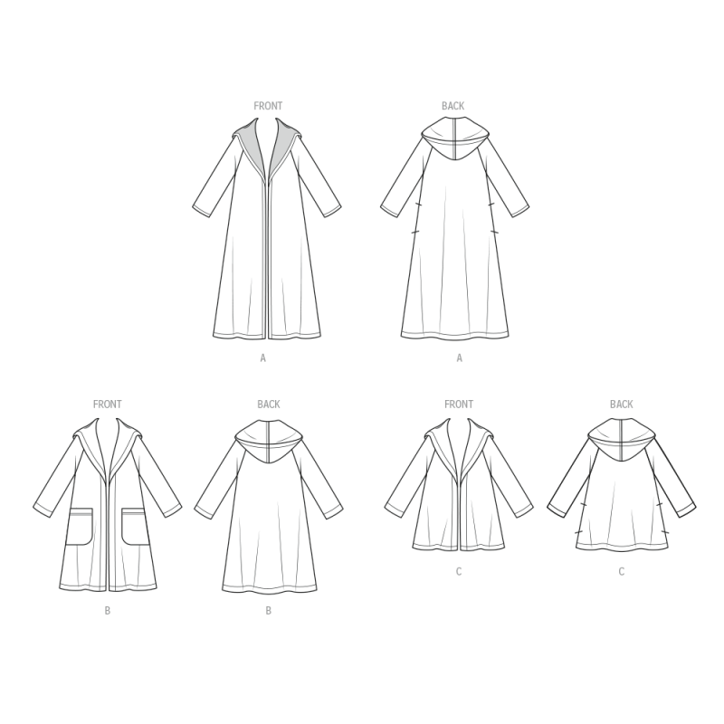 Patron New Look 6811 - Manteau à...