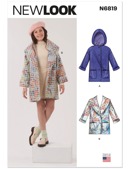Patron New Look 6819 - Manteau doublé pour enfant