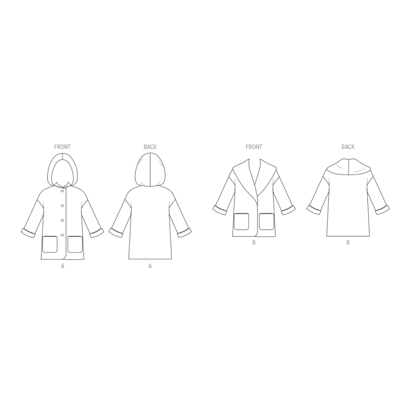 Patron New Look 6819 - Manteau doublé...