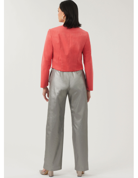 Patron New Look 6817 - Veste drapée avant, gilet & pantalon droit