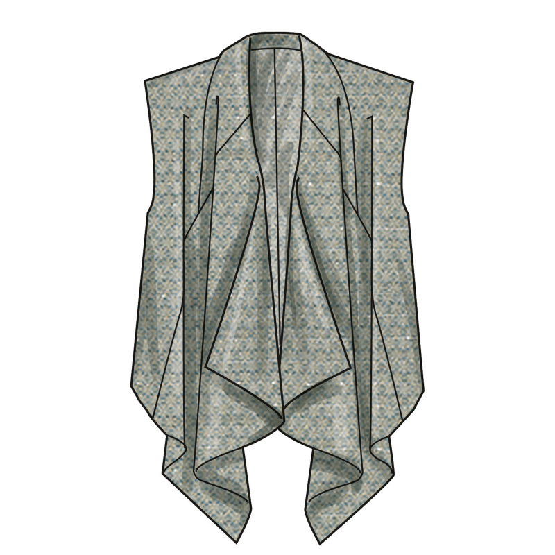 Patron New Look 6817 - Veste drapée...