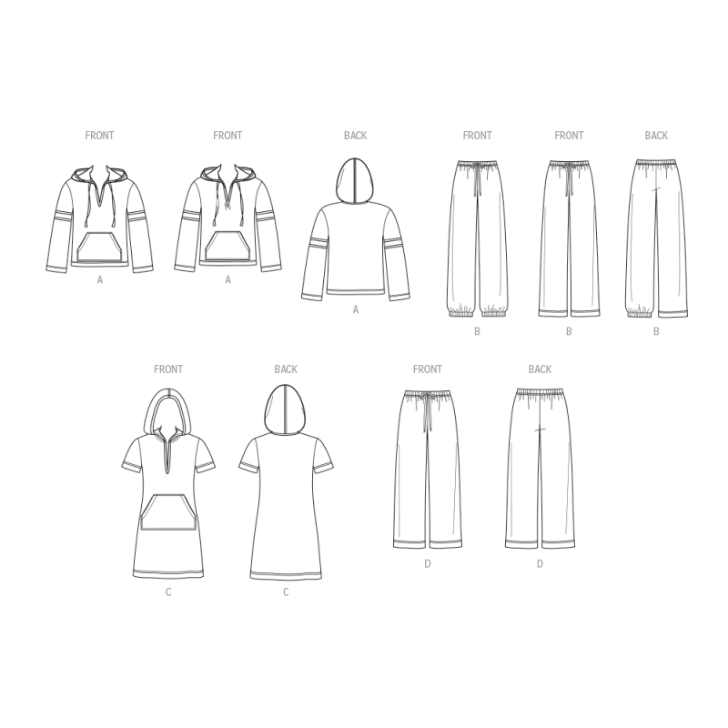 Patron New Look 6818 - Hoodie à...