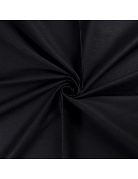Gabardine satinée coton & élasthanne – Noir