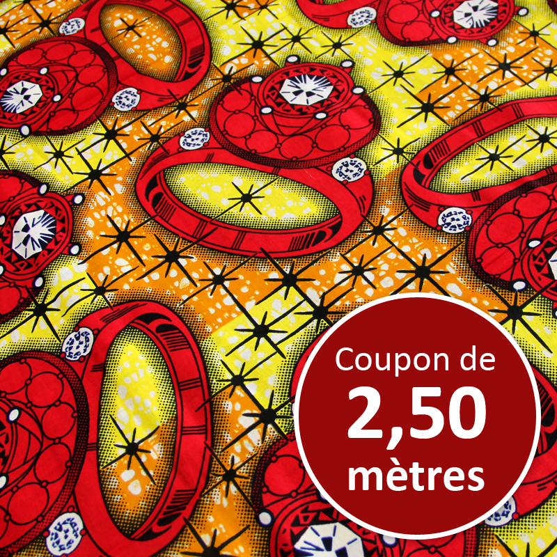 Tissu Africain WAX - Sao Tomé (coupon de 2,50 mètres)