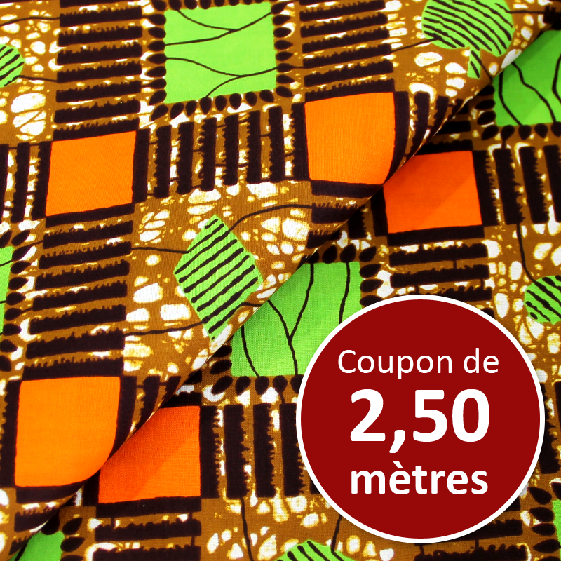 Tissu Africain WAX - Victoria (coupon de 2,50 mètres)