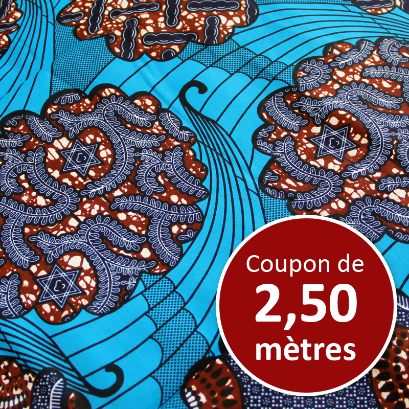 Tissu Africain WAX - Maputo (coupon de 2,50 mètres)