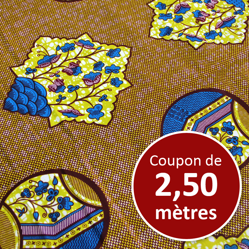 Tissu Africain WAX - Bamako (coupon de 2,50 mètres)