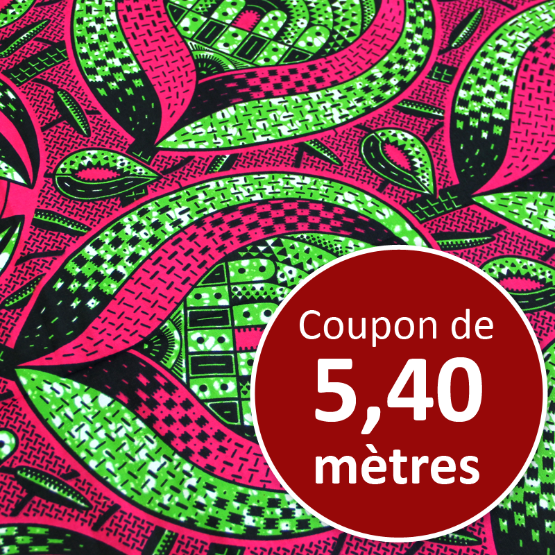 Tissu Africain WAX - Bujumbura (coupon de 5,40 mètres)