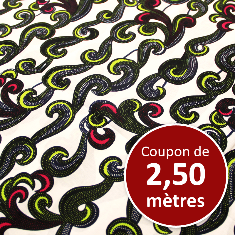 Tissu Africain WAX - Calabar (coupon de 2,50 mètres)