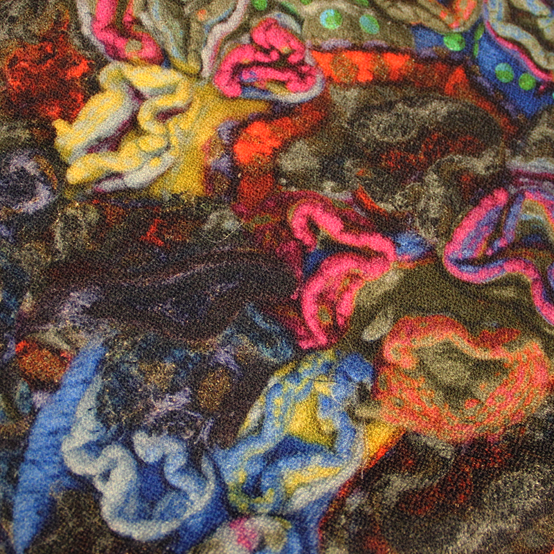 Crêpe de laine - Imprimé multicolore
