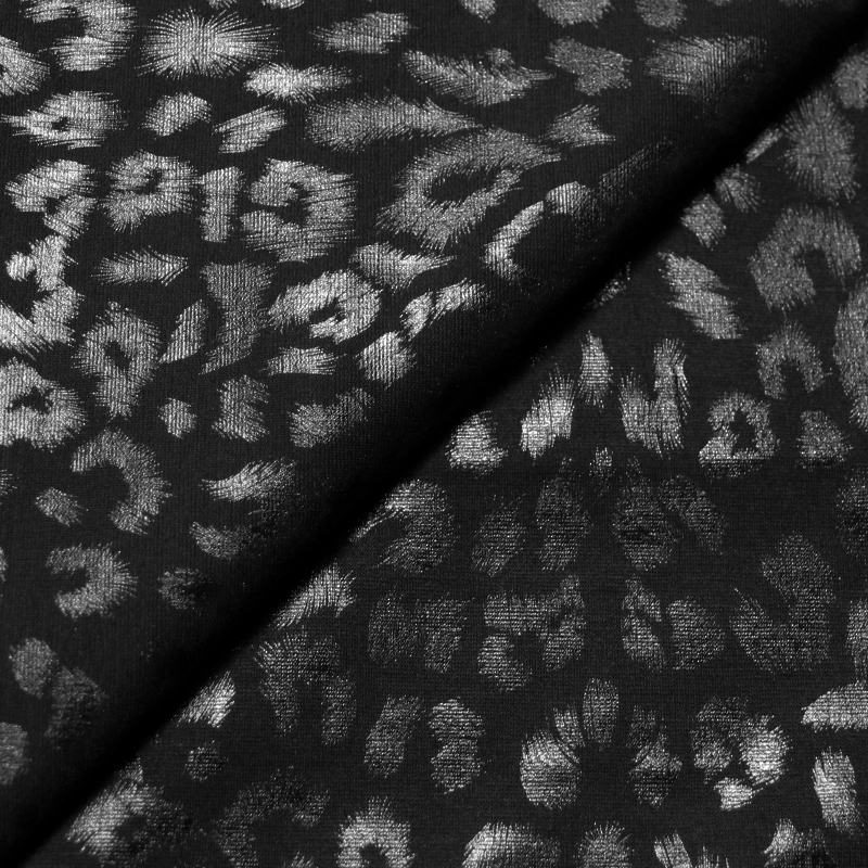 Maille Milano à imprimé léopard - Noir 