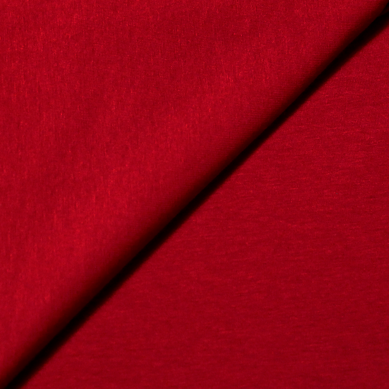 Jersey uni viscose & élasthanne - Rouge carmin
