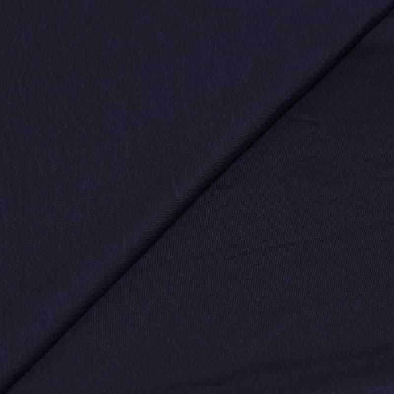 Jersey uni viscose & élasthanne - Marine
