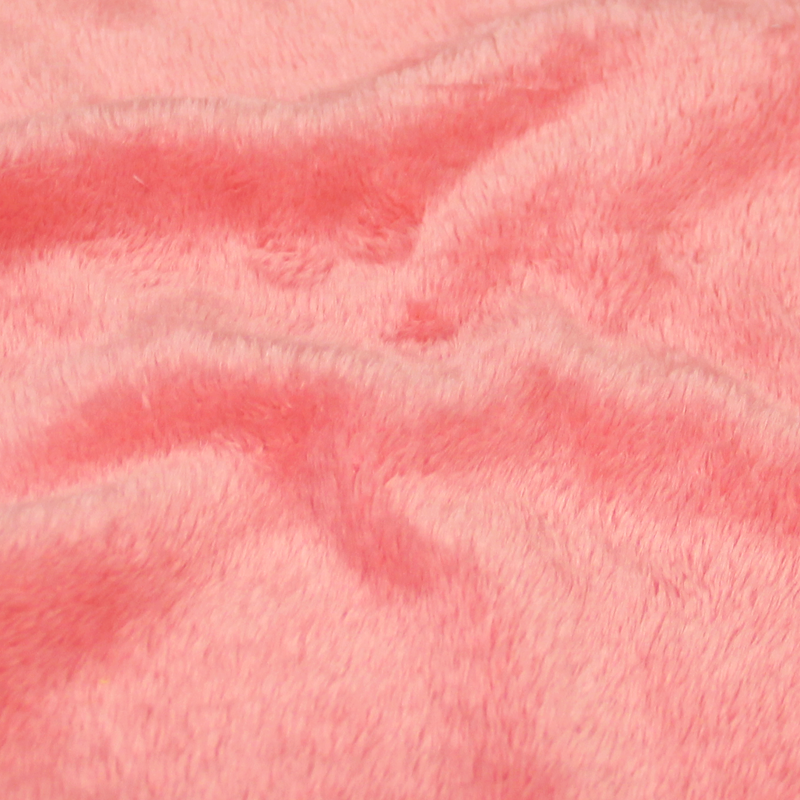 Tissu Doudou uni - Rose bonbon
