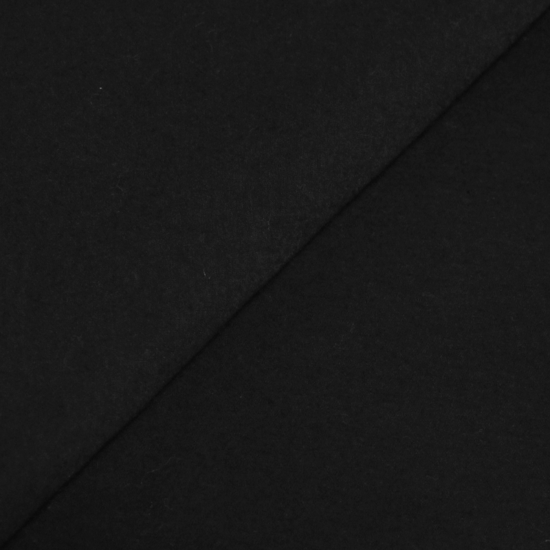 Jersey de laine et coton - Noir