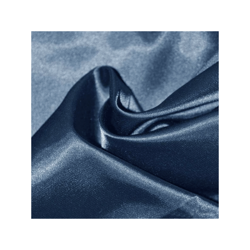 Satin de polyester élasthanne - Bleu pétrole