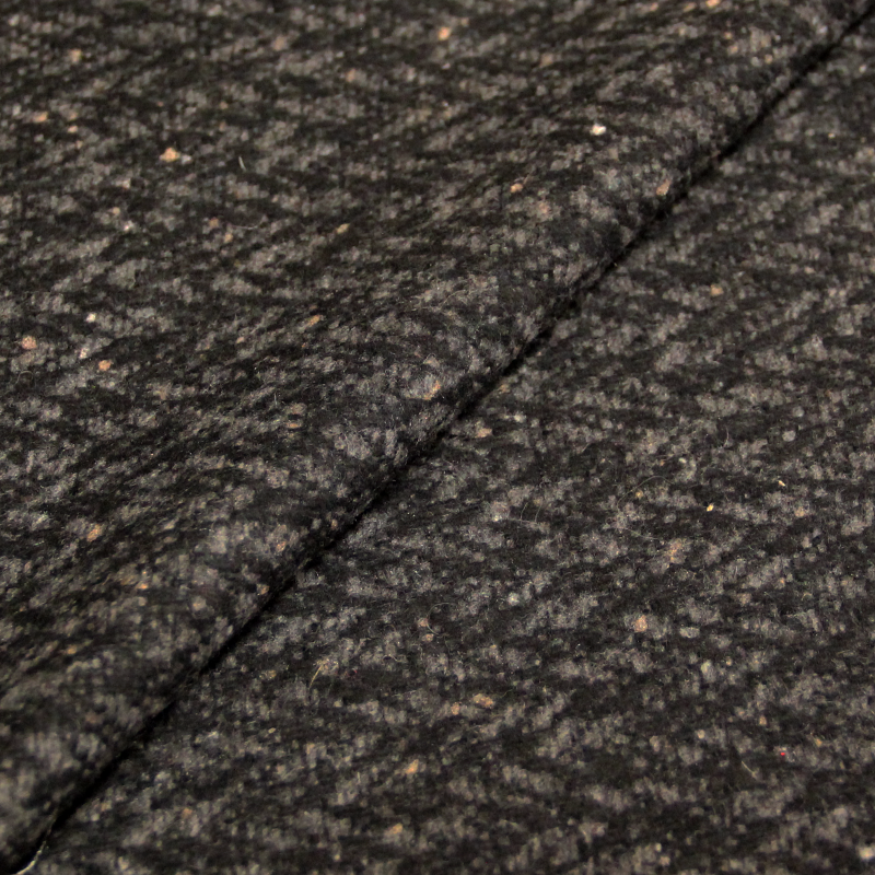 Tweed imprimé chevron - Gris
