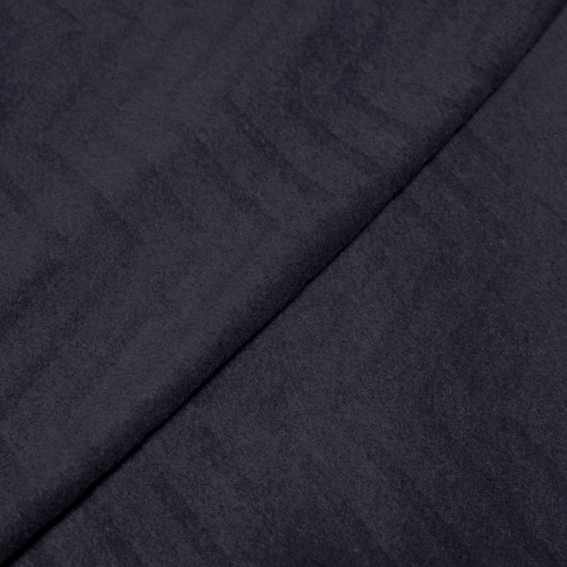 Velours de laine frappé chevron - Bleu nuit