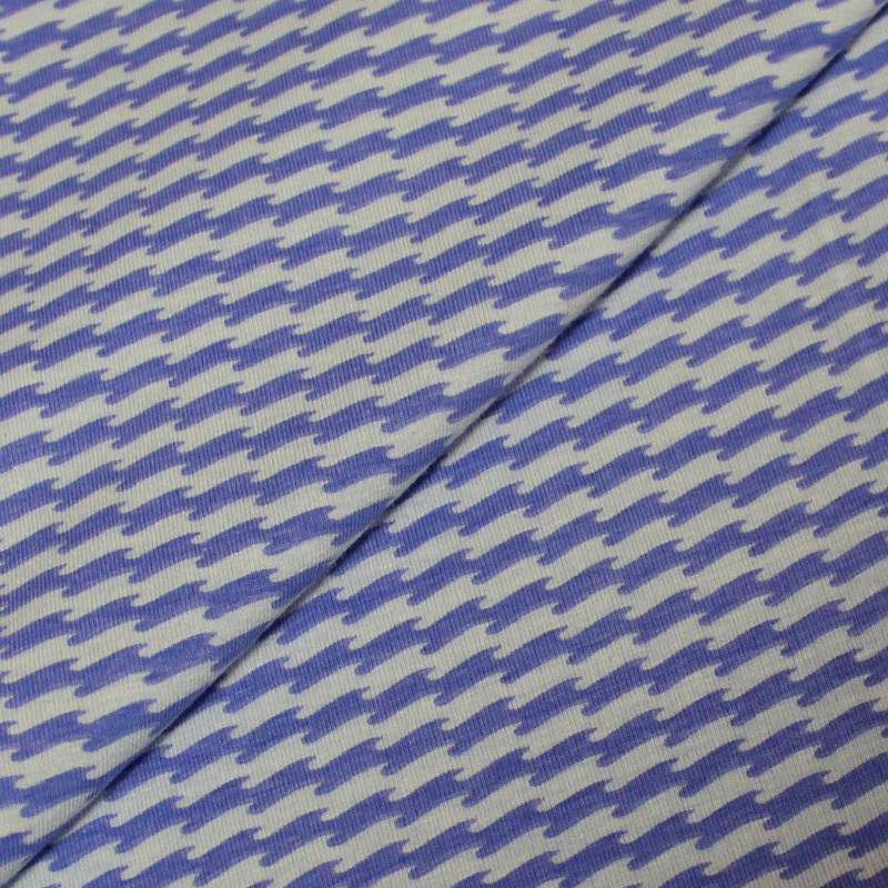 Jersey imprimé vague - Bleu