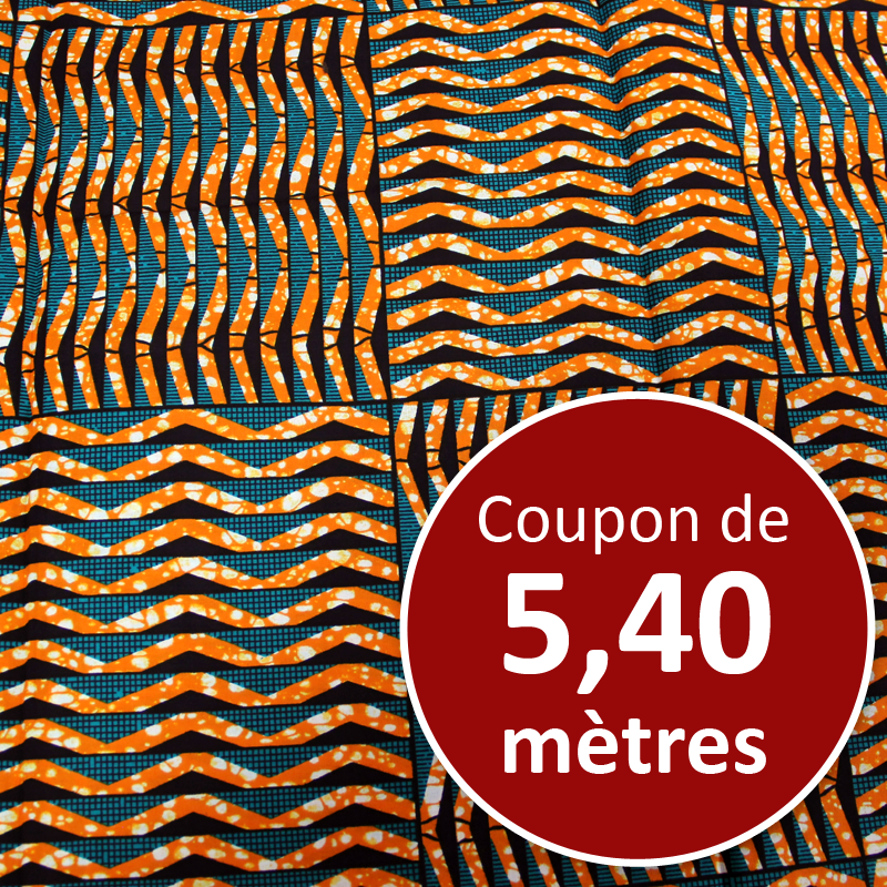 Tissu Africain WAX - Assa (coupon de 5,40 mètres)