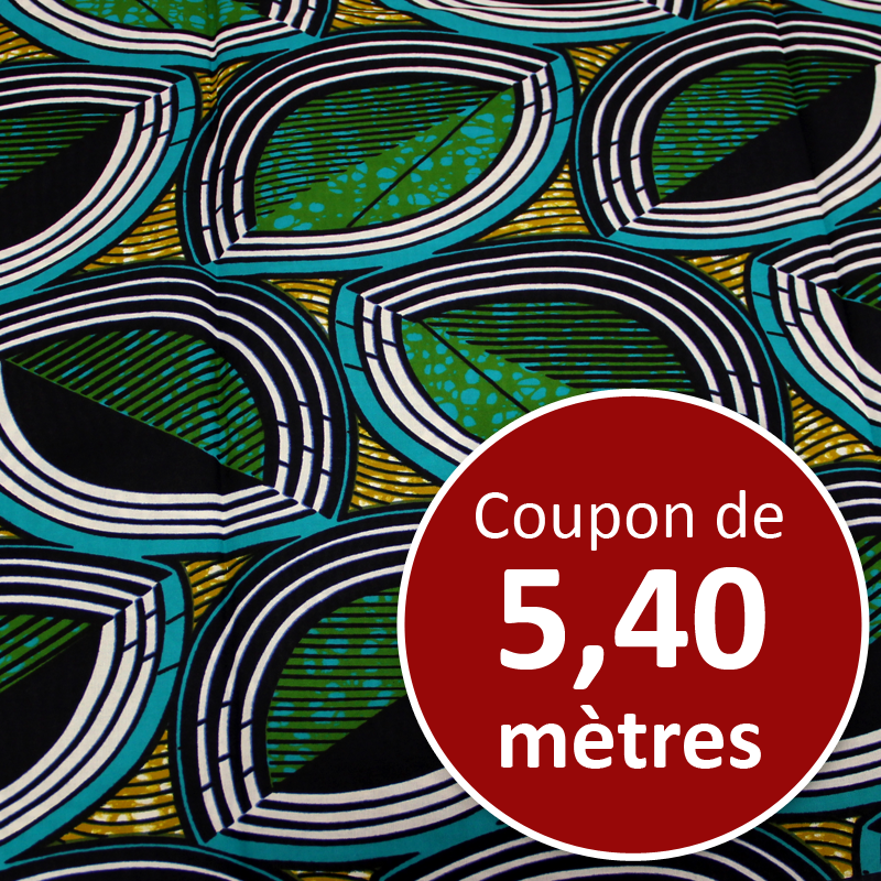 Tissu Africain WAX - Bargal (coupon de 5,40 mètres)