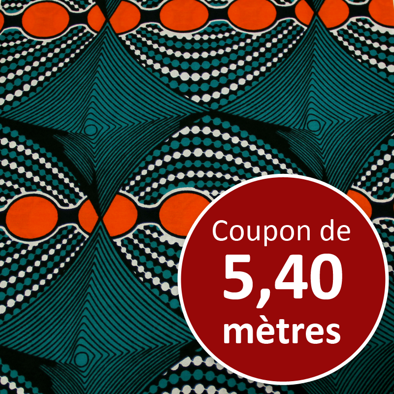 Tissu Africain WAX - Touba (coupon de 5,40 mètres)