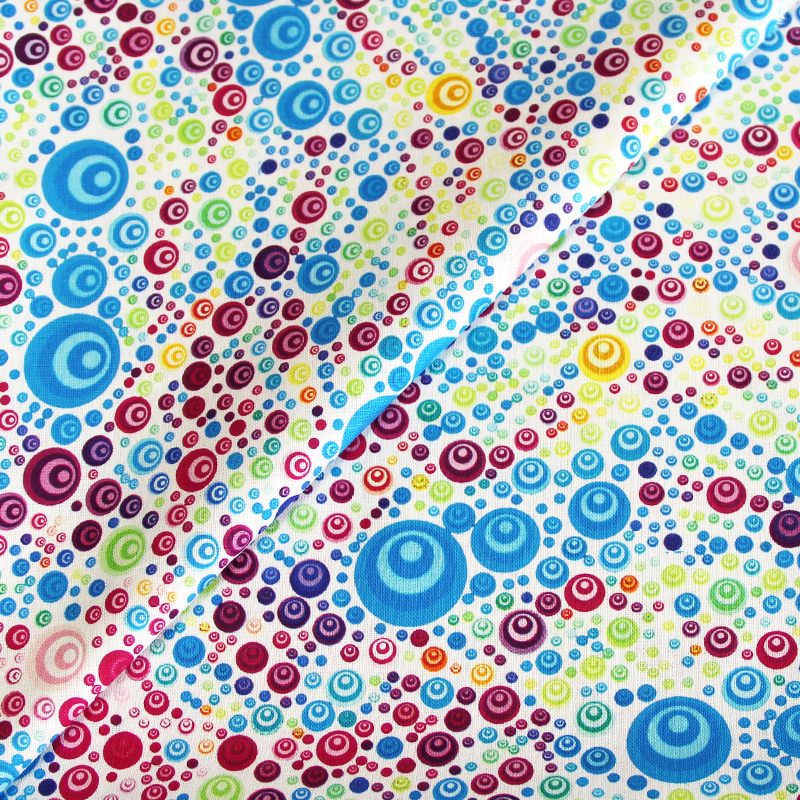Toile de coton impression digitale - Billes multicolores