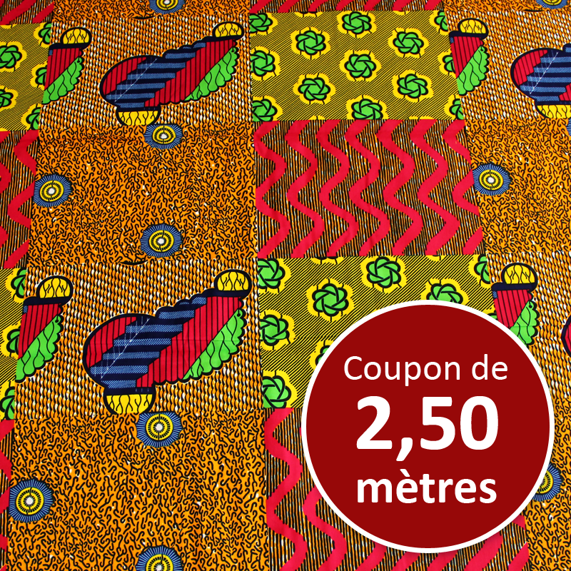Tissu Africain WAX - Lucia (coupon de 2,50 mètres)