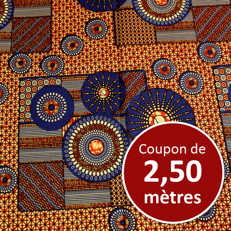 Tissu Africain WAX - Sabba (coupon de 2,50 mètres)