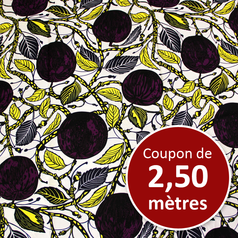 Tissu Africain WAX - Pomme violette (coupon de 2,50 mètres)