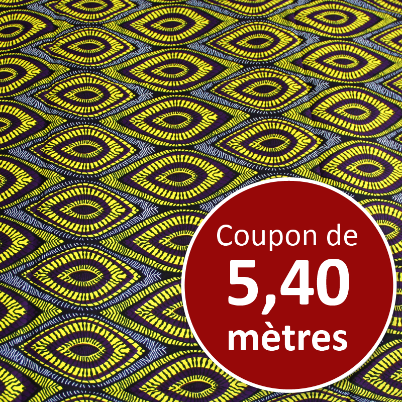 Tissu Africain WAX - Indah (coupon de 5,40 mètres)