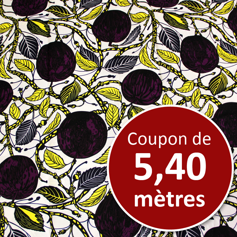 Tissu Africain WAX - Pomme violette (coupon de 5,40 mètres)