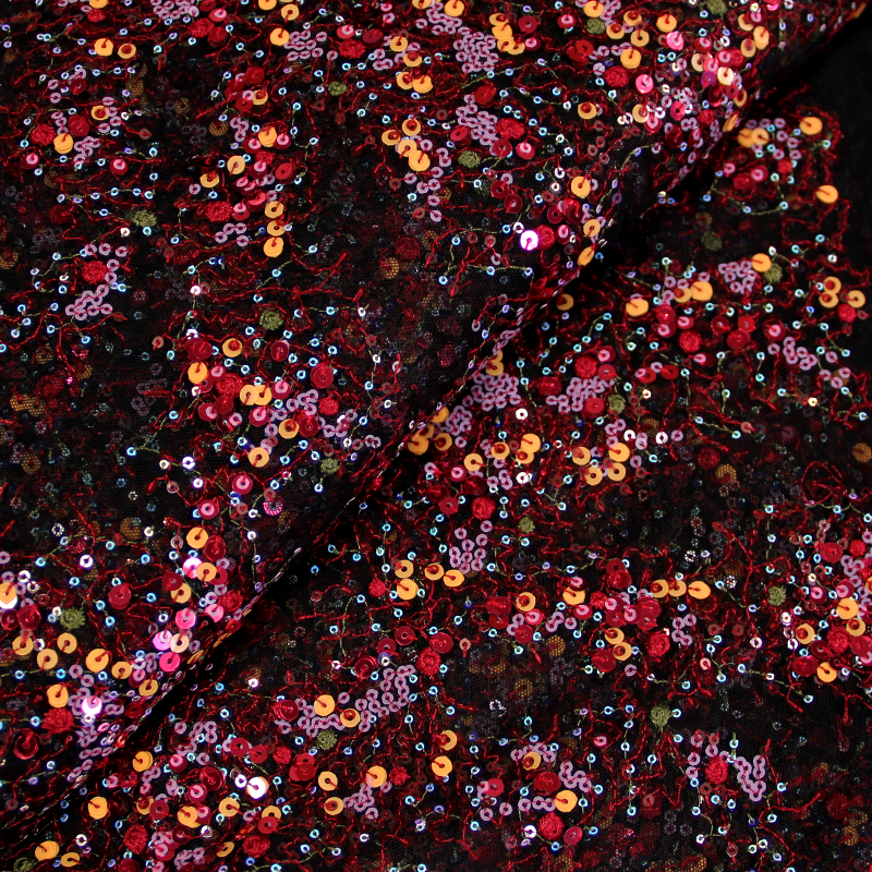 Tulle polyamide à sequin - Multicolore