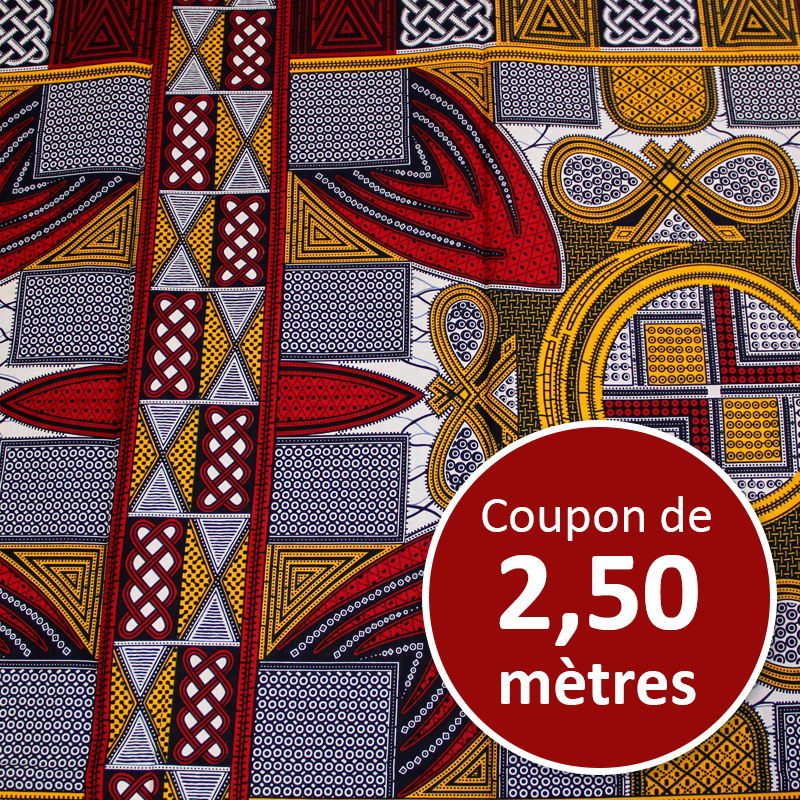 Tissu Africain WAX - Motif Sirata (coupon de 2,50 mètres)