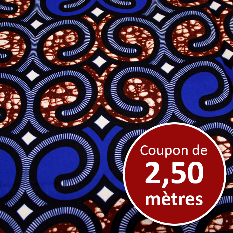 Tissu Africain WAX - Bangui (coupon de 2,50 mètres)