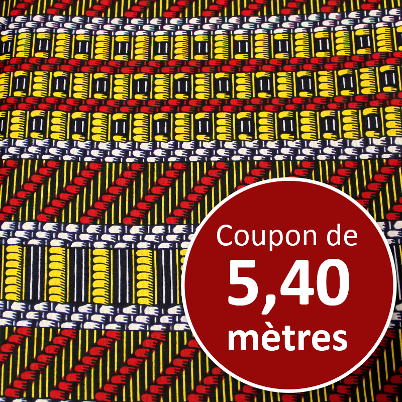 Tissu Africain WAX - Kolda (coupon de 5,40 mètres)