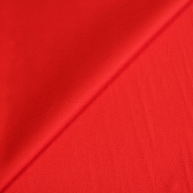 Satin coton & élasthanne - Rouge
