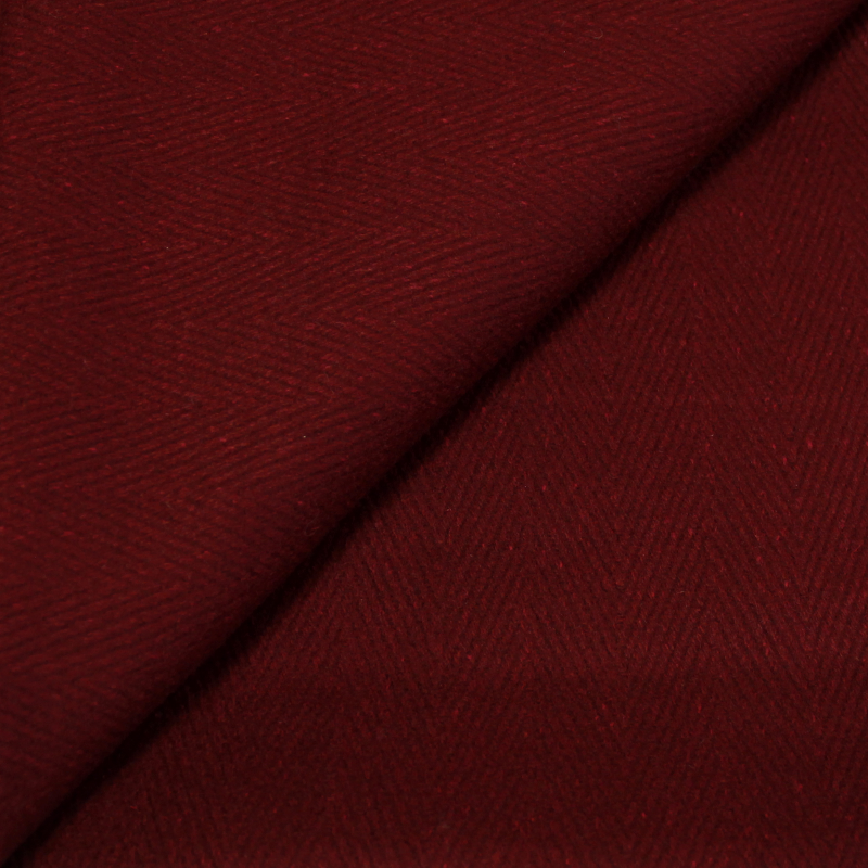 Velours de laine  chevron - Rouge