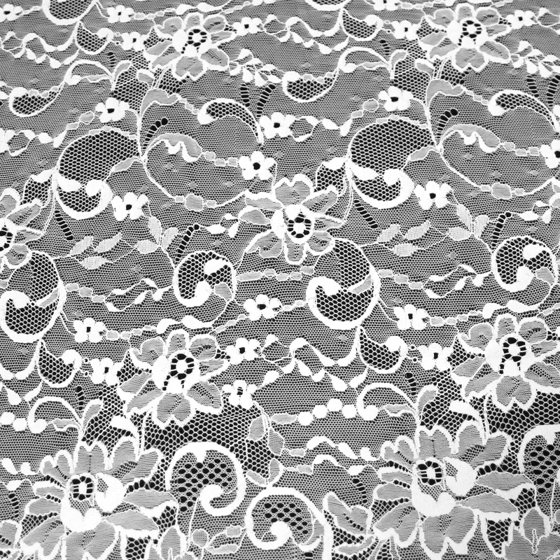 Dentelle fleuri blanc - Solange