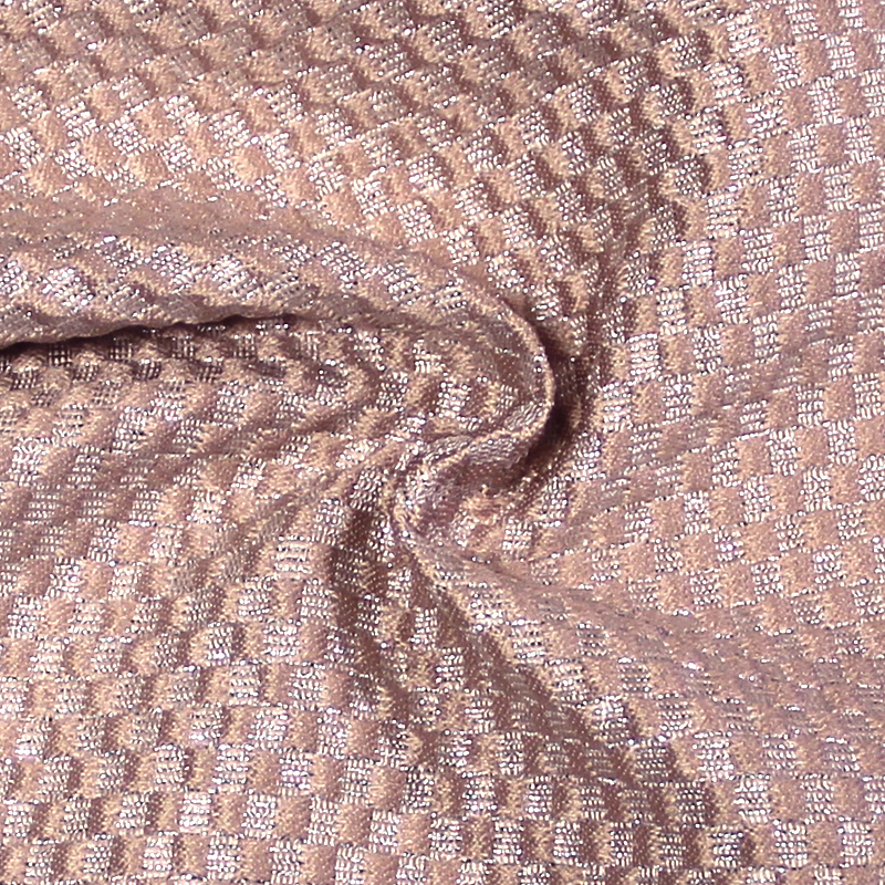 Tissu broché - Nid d'abeille rose