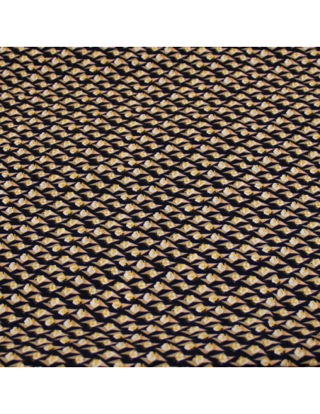 Javanaise - Fleur solitaire géométrique fond marine